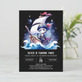 Invitation Naissance du navire Pirate simple (Debout devant)