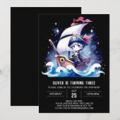 Invitation Naissance du navire Pirate simple (Devant / Derrière)