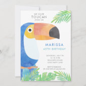 INVITATION NAISSANCE TOUCAN WATERCOLOR (Devant)