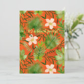 Invitation Nalani Hawaiian Tropical Garden Coral Lime (Debout devant)