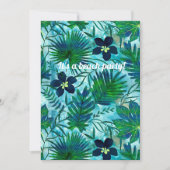 Invitation Nalani Hawaiian Tropical Garden Turquoise (Devant)