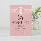 Invitation Namas-tea Funny Cute Chic Tea Party 30e anniversai (Debout devant)