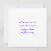 Invitation Namaste - je cintre à vous (dans le pourpre) (Dos)