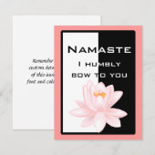 Invitation Namaste - Je vous salue humblement (Devant / Derrière)