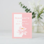Invitation Namaste - Je vous salue humblement (rose) (Debout devant)