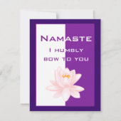 Invitation Namaste - Je vous salue humblement (violet) (Devant)
