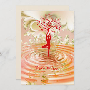 Invitation Namaste Quote Tree of Life Zen Yoga