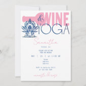 Invitation Namaste & Rose Minimal Vin & Yoga Brunch Anniversa (Devant)