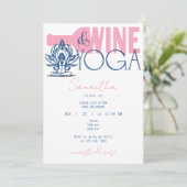 Invitation Namaste & Rose Minimal Vin & Yoga Brunch Anniversa (Debout devant)