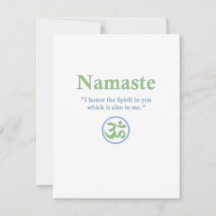 Invitation Namaste signifiant Om Symbole