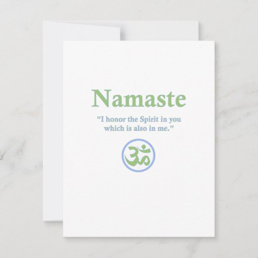 Invitation Namaste signifiant Om Symbole (Devant)