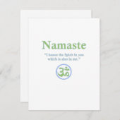 Invitation Namaste signifiant Om Symbole (Devant / Derrière)