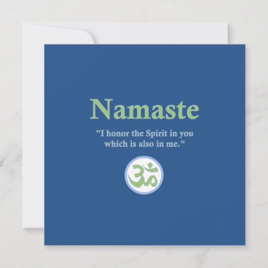 Invitation Namaste signifiant Om Symbole (Devant)