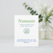 Invitation Namaste signifiant Om Symbole (Debout devant)