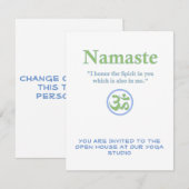 Invitation Namaste signifiant Om Symbole (Devant / Derrière)