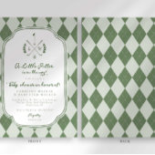 Invitation Name Crest Little Putter on Way Golf Baby Shower