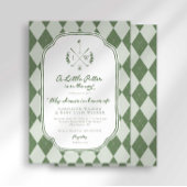 Invitation Name Crest Little Putter on Way Golf Baby Shower