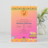 Invitation Namkaran Cérémonie de désignation Eléments d'or (Debout devant)