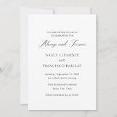 Invitation Nancy Black et White Mariage moderne (Devant)