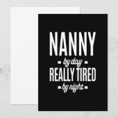 Invitation Nanny By Day Vraiment Fatigué Par La Nuit (Devant / Derrière)