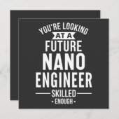 Invitation NANO cadeau ingénieur (Devant / Derrière)