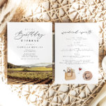 Invitation Napa Sonoma Valley California Winthday<br><div class="desc">Cette invitation d'anniversaire comprend une aquarelle de la Napa ou de la vallée de Sonoma et des accessoires de vin de voyage amusants sur l'itinéraire du week-end de l'arrière-pays. Modifiez facilement la plupart des textes pour répondre à vos besoins.</div>