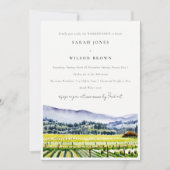Invitation Napa Valley Watercolor Vineyard Weekend Party (Devant)