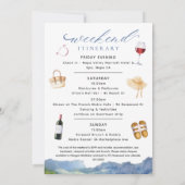 Invitation Napa Winery Bachelorette Week-end & Itinéraire (Dos)