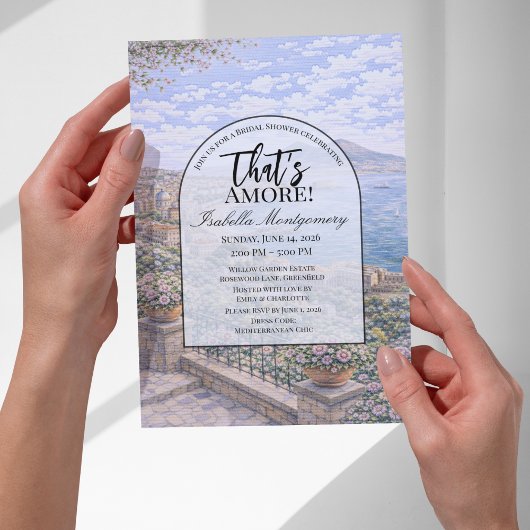 Invitation Naples Italian Themed Bridal Shower