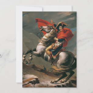 Invitation Napoléon avec cheval, passage du Saint-Bernard
