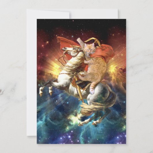 Invitation Napoléon Cat dans l'espace (Dos)