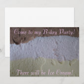 Invitation Napolitain "Will be Ice Cream" Anniversaire Invita (Devant / Derrière)