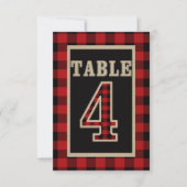 Invitation Nappe à carreaux rouge et noir Buffalo rustique nu (Devant)