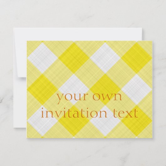 Invitation nappe jaune (Devant)