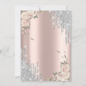 Invitation Nappes de paillettes, Roses, Anniversaire de maria (Dos)