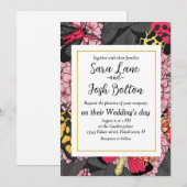 Invitation Nappes phréatiques à hydrangée rose (Devant / Derrière)