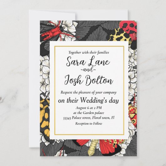 Invitation Nappes phréatiques sur hydrangée blanche (Devant)