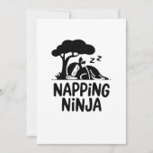 Invitation Napping Ninja - Ninja Sleepy mignonne Art Drôle Sl (Devant)