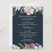 Invitation Narcisse blanc sur le Mariage floral de la marine (Devant)