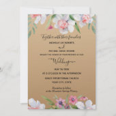 Invitation Narcisse blanc sur Mariage Floral Champagne (Devant)