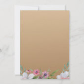 Invitation Narcisse blanc sur Mariage Floral Champagne (Dos)