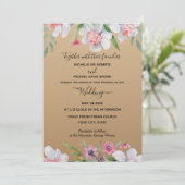 Invitation Narcisse blanc sur Mariage Floral Champagne (Debout devant)