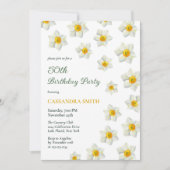 Invitation Narcisse Jaune de printemps Anniversaire Floral (Devant)