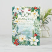Invitation Narcissus | Holly Floral 30th Birthday Party  (Debout devant)