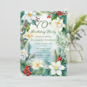Invitation Narcissus | Holly Floral 70th Birthday Party (Debout devant)