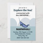 Invitation Narwhal Connecté À L'Univers Narwhal (Devant)