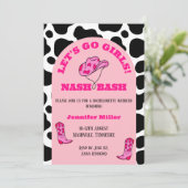 Invitation Nash Bash Cowgirl Pink Bachelorette Girls Week-end (Debout devant)