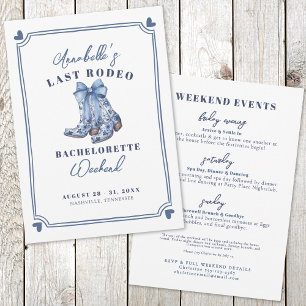 Invitation Nash Bash Dernière Fête de Rodeo pour Future Marié