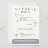 Invitation Nashville Bachelorette Rodeo Cocktail Itinéraire (Dos)