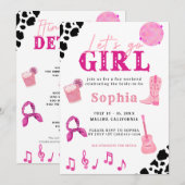 Invitation Nashville Cowgirl Dernier Rodeo Bachelorette (Devant / Derrière)